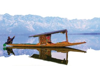 Boat on lake Jammu Kashmir
